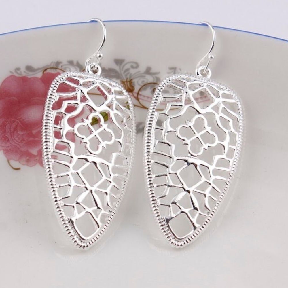 Silver Filigree Earrings 💎 Designer Style !